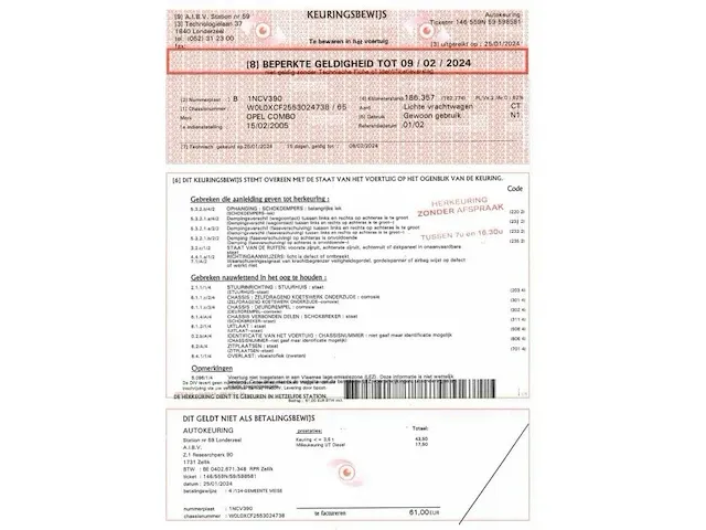 Bestelwagen opel combo 1.7 cdti - afbeelding 7 van  19
