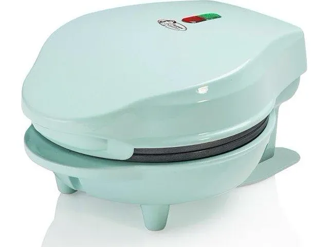 Bestron mini-wafelijzer voor klassieke wafels, wafelijzer met antiaanbaklaag, , retro design, 550 watt - afbeelding 3 van  4