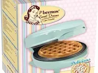 Bestron mini-wafelijzer voor klassieke wafels, wafelijzer met antiaanbaklaag, , retro design, 550 watt - afbeelding 4 van  4