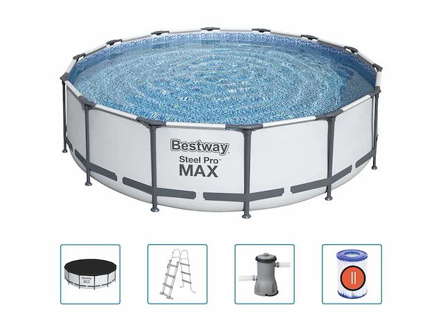 Bestway steel pro max zwembadset 427x107 cm - gratis verzending alleen in belgië - afbeelding 2 van  9