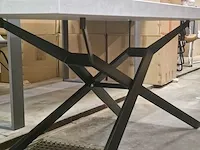 Betonlook / spideronderstel 220x90x77h - diningtable - afbeelding 3 van  7