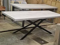 Betonlook / spideronderstel 220x90x77h - diningtable - afbeelding 5 van  7