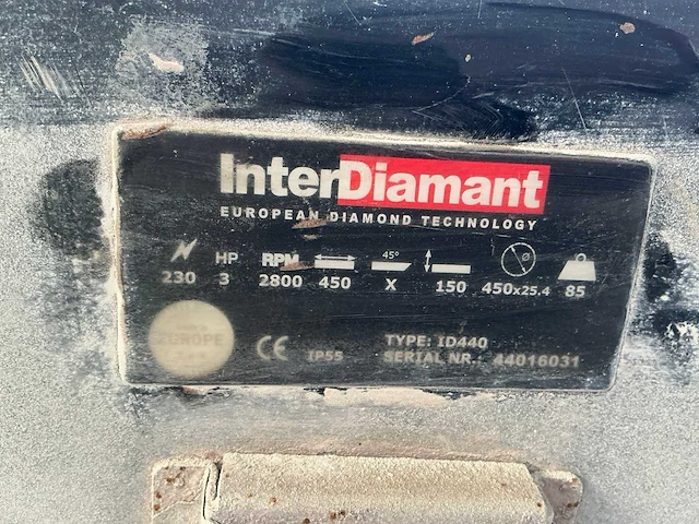 Betonzaag interdiamant id440 220v - afbeelding 2 van  6