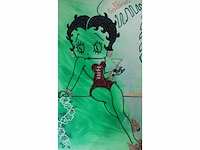 Betty boop pop-art uniek werk by hannes d'haese - afbeelding 1 van  3