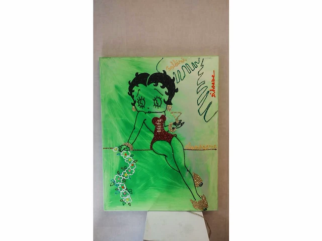 Betty boop pop-art uniek werk by hannes d'haese - afbeelding 2 van  3