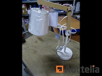 Beuken/metalen design bedlampje - afbeelding 1 van  4
