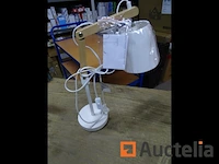Beuken/metalen design bedlampje - afbeelding 3 van  4