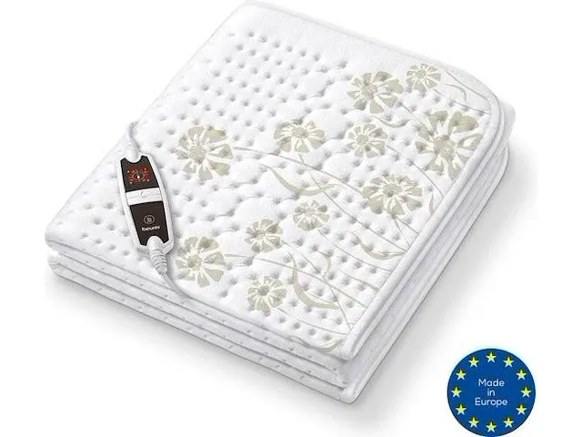 Beurer elektrische deken | onderdeken | 150 x 80 cm | ub 60 | 4 warmtestanden | automatische uitschakeling | fleece | machinewasbaar - afbeelding 1 van  3