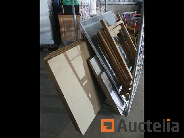 Bewaar roltafel, spaanplaat schragen - afbeelding 2 van  6
