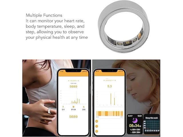 Bewinner smart ring voor zowel ios als android - afbeelding 3 van  9