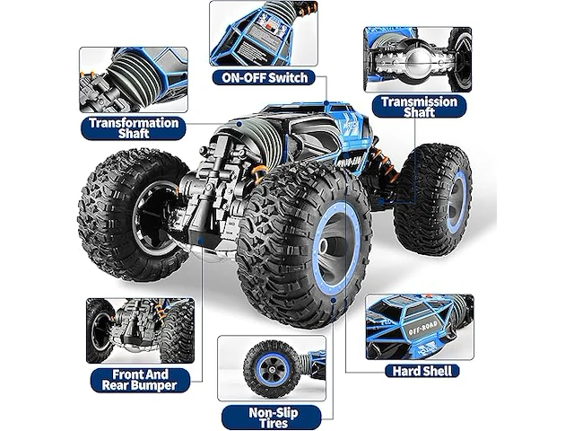 Bezgar off road transform racing car (blauw) - afbeelding 4 van  4