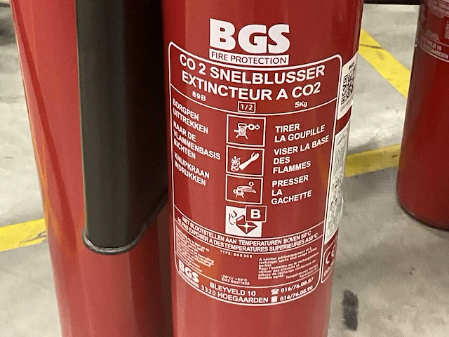 Bgs 5kg co2 snelblusser brandblusser (6x) - afbeelding 2 van  2