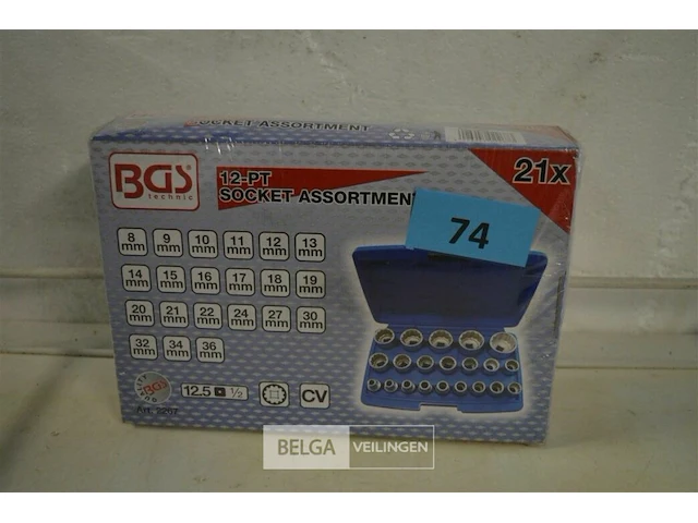 Bgs dopsleutelset twaalfkant 21-dlg - afbeelding 2 van  4