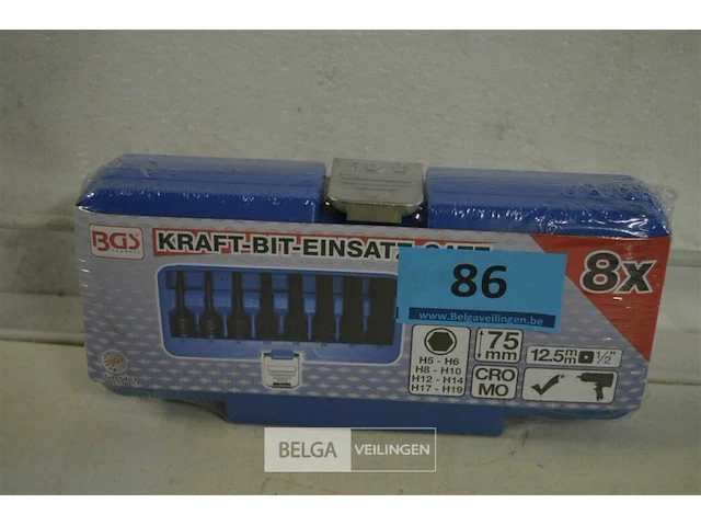 Bgs kracht dopsleutelbitset 8-dlg. - afbeelding 2 van  3