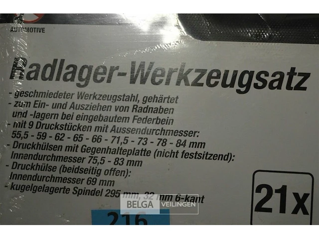 Bgs technic wiellager gereedschapset universeel 21-dlg - afbeelding 4 van  4