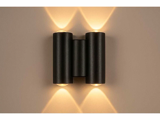 Bidirectionele led wandlamp – 4w – 3500k – ip54 – zwart – sw-47-2 (x6) - afbeelding 1 van  3