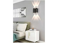 Bidirectionele led wandlamp – 4w – 3500k – ip54 – zwart – sw-47-2 (x6) - afbeelding 2 van  3