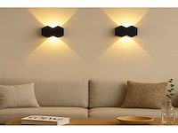Bidirectionele led wandlamp – 4w – 3500k – ip54 – zwart – sw-51-2 (x6) - afbeelding 1 van  6