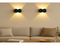Bidirectionele led wandlamp – 4w – 3500k – ip54 – zwart – sw-51-2(x10) - afbeelding 1 van  6