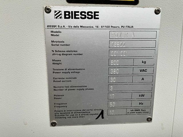 Biesse rover a3.30 cnc-bewerkingscentrum - afbeelding 9 van  17