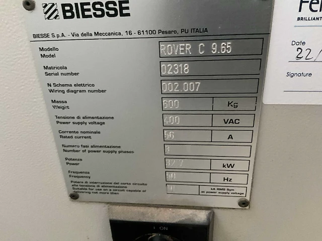 Biesse rover c 9.65 cnc-bewerkingscentra - afbeelding 5 van  15