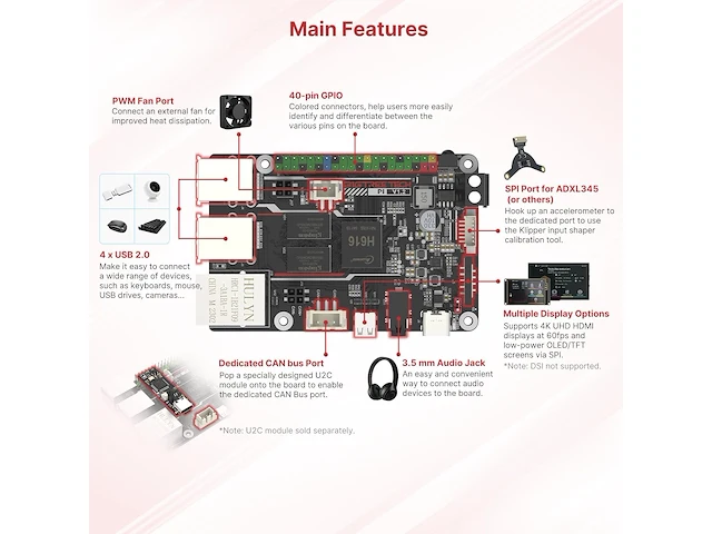 Bigtreetech pi v1.2-besturingskaart - afbeelding 2 van  7