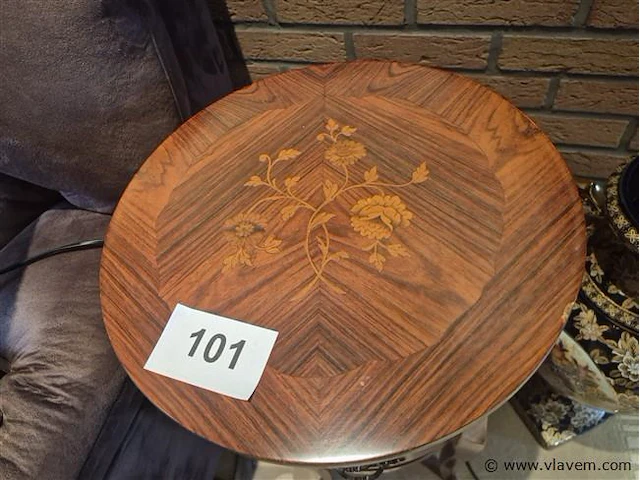 Bijzettafeltje 3 laden, ø 32cm h 73cm - afbeelding 3 van  4