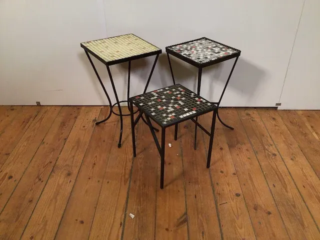 Bijzettafeltjes mozaïek (3x) - afbeelding 2 van  7