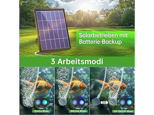 Biling 8 w vijverbeluchter op zonne-energie - afbeelding 4 van  4