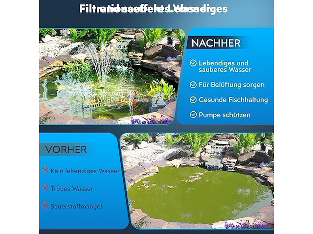 Biling vijverfilter op zonne-energie - afbeelding 4 van  4