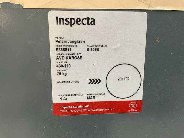 Binar quick-lift arm75l hefsysteem - afbeelding 7 van  8