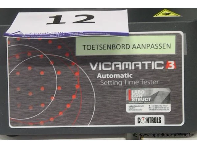 Bindingstijd tester vicamat 3, 63-l2701/e - afbeelding 2 van  2