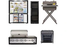 Binnen en buiten koken; luxe keukentoestellen en bbq's