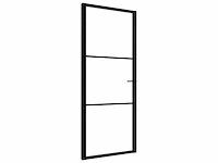Binnendeur esg glas & aluminium - zwart - afbeelding 3 van  8