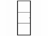 Binnendeur esg glas & aluminium - zwart - afbeelding 4 van  8
