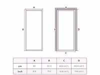 Binnendeur esg glas & aluminium - zwart - afbeelding 8 van  8
