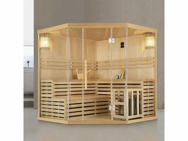 Binnensauna espoo 200 premium - 8 kw - afbeelding 1 van  11
