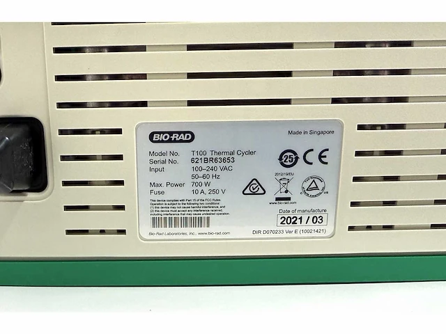 Bio-rad - t100 - thermal cycler - 2021 - afbeelding 4 van  4