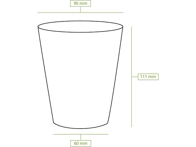 Biozoyg witte recyclebare papieren bekers (300ml, 1000 stuks) - afbeelding 2 van  3