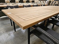 Birlington teak tuintafel uitschuifbaar 200 - 300cm blad 4cm - afbeelding 2 van  3