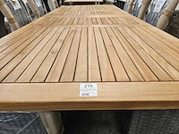 Birlington teak tuintafel uitschuifbaar 200 - 300cm blad 4cm - afbeelding 4 van  4