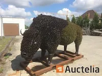 Bison-mozaïicultuur metalen structuur - afbeelding 1 van  7