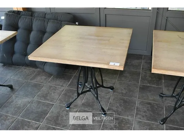 Bistrotafel blad en metalen onderstel - afbeelding 1 van  2