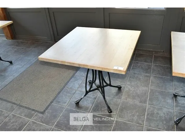 Bistrotafel blad en metalen onderstel - afbeelding 1 van  2