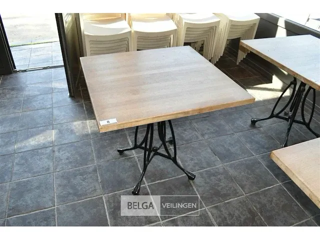 Bistrotafel blad en metalen onderstel - afbeelding 1 van  2