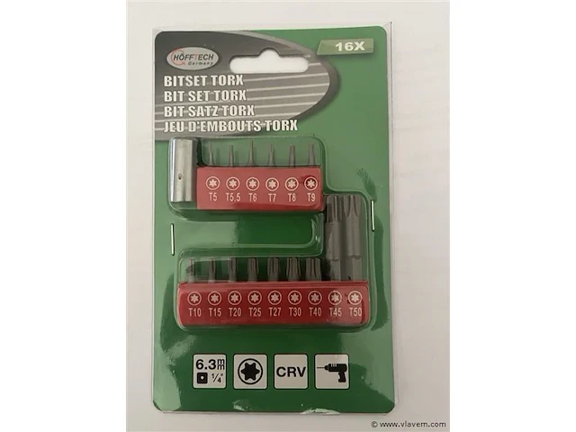 Bit set torx 16-delig - afbeelding 1 van  2