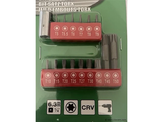 Bit set torx 16-delig - afbeelding 2 van  2