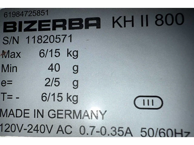 Bizerba - khii800 - toonbank weegschaal - afbeelding 5 van  5