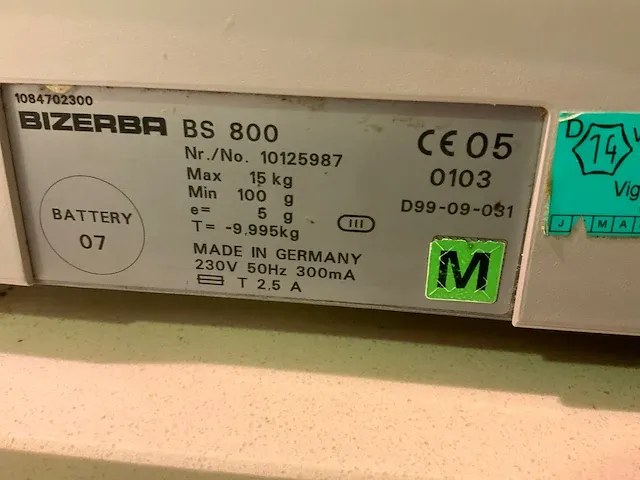 Bizerba bs 800 kassa weegschaal - afbeelding 6 van  6