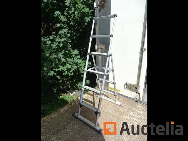 Bizline telescopische trapladder met transport riem - afbeelding 2 van  8